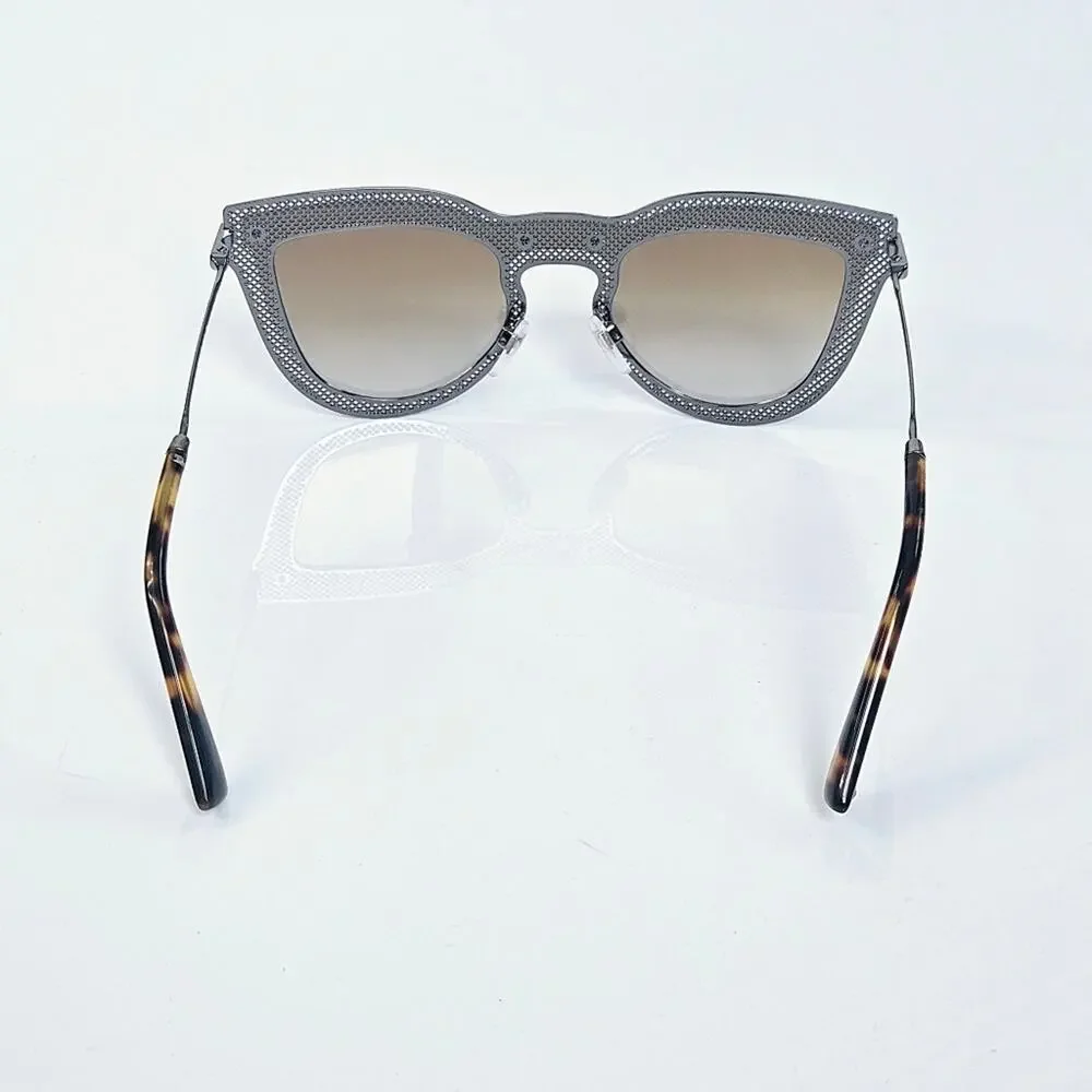 Valentino Gunmetal Cat Eye Sunglasses w/ Gold Gradient Lenses‎